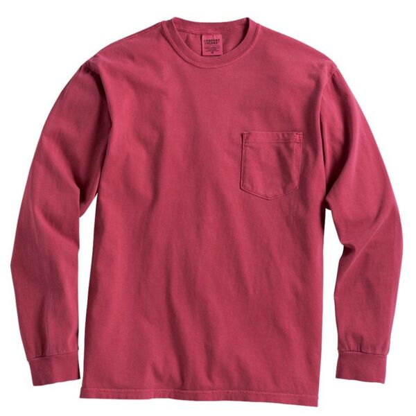 Garment Dyed Heavyweight Ringspun Long Sleeve Pocket T-Shirt Thumbnail